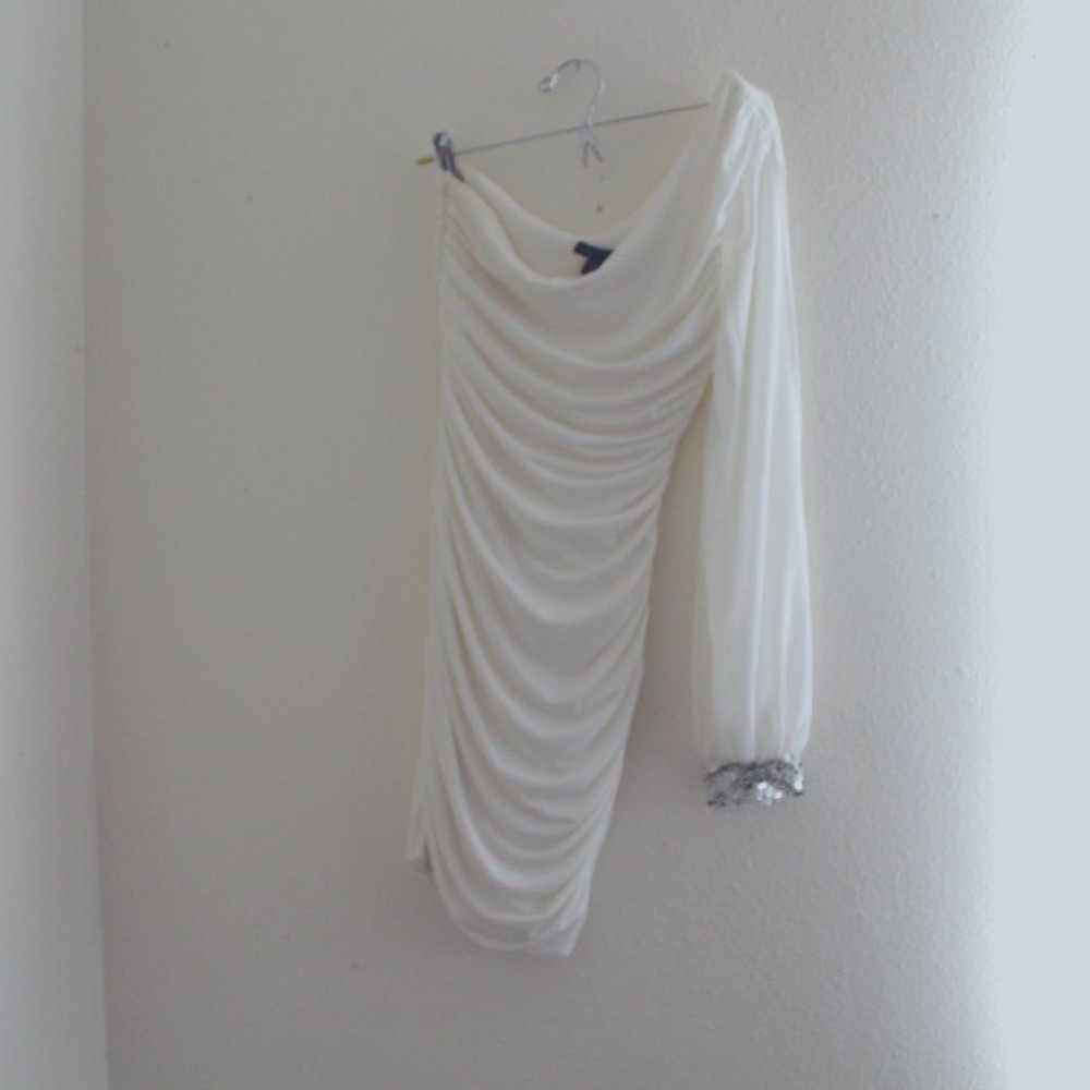 Sequin One Sleeve Party Dress